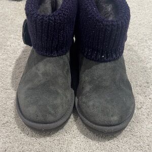UGG Kids Gray and Purple Boots